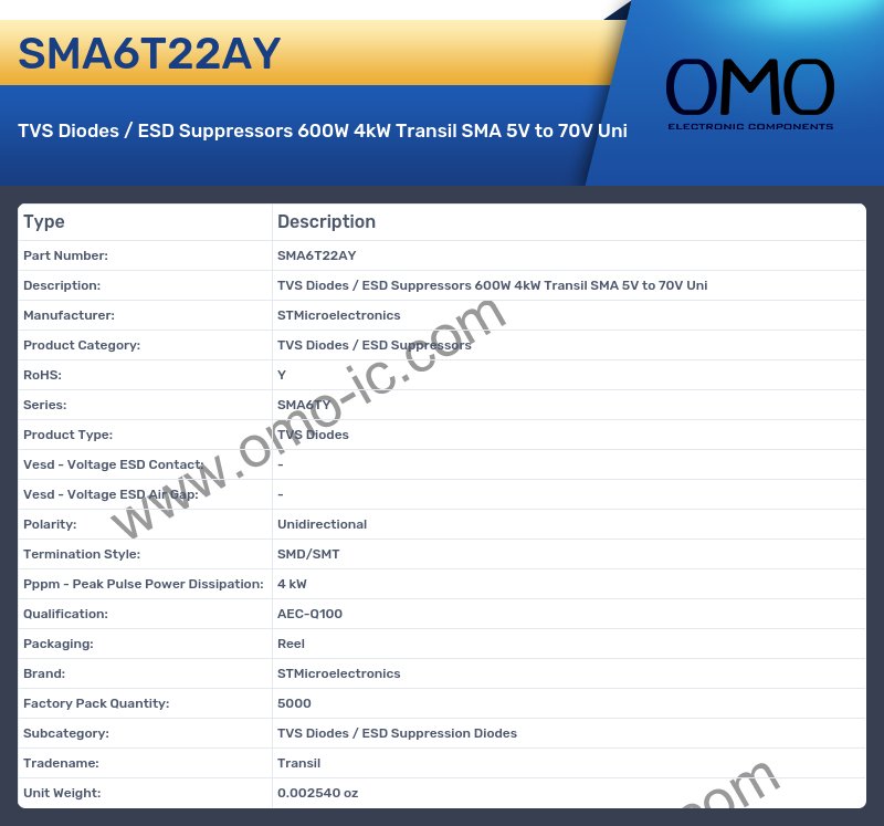 SMA6T22AY
