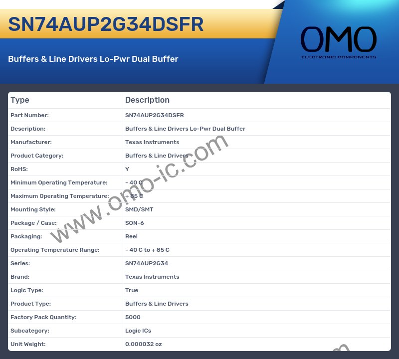 SN74AUP2G34DSFR