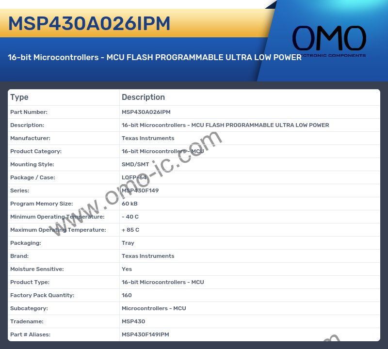 MSP430A026IPM