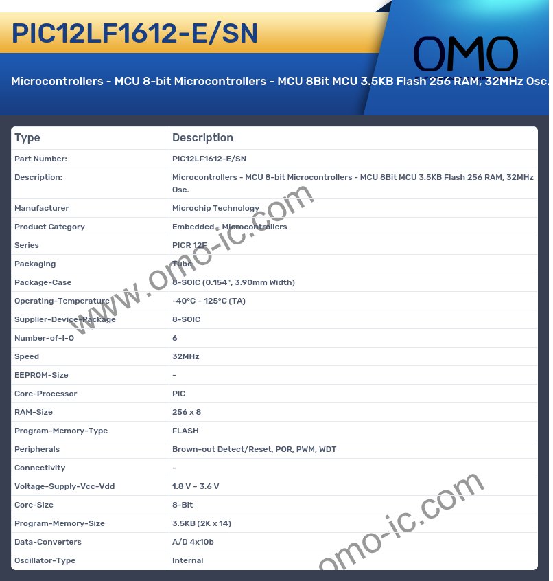 PIC12LF1612-E/SN