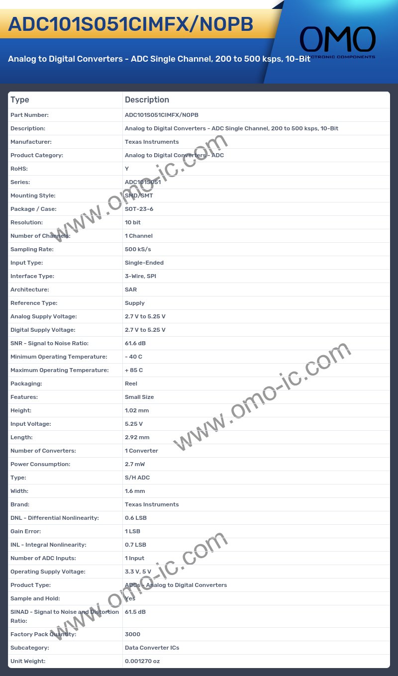 ADC101S051CIMFX/NOPB
