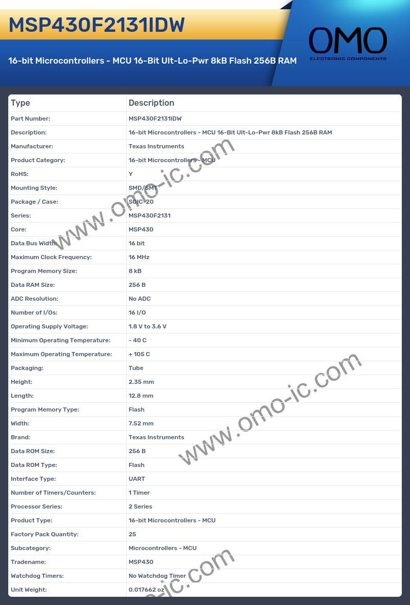 MSP430F2131IDW