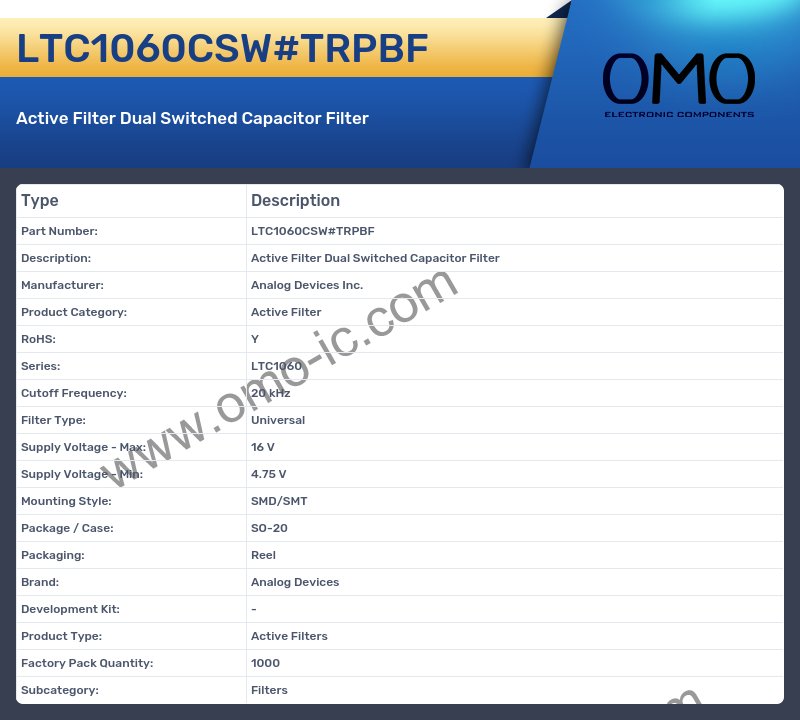 LTC1060CSW#TRPBF