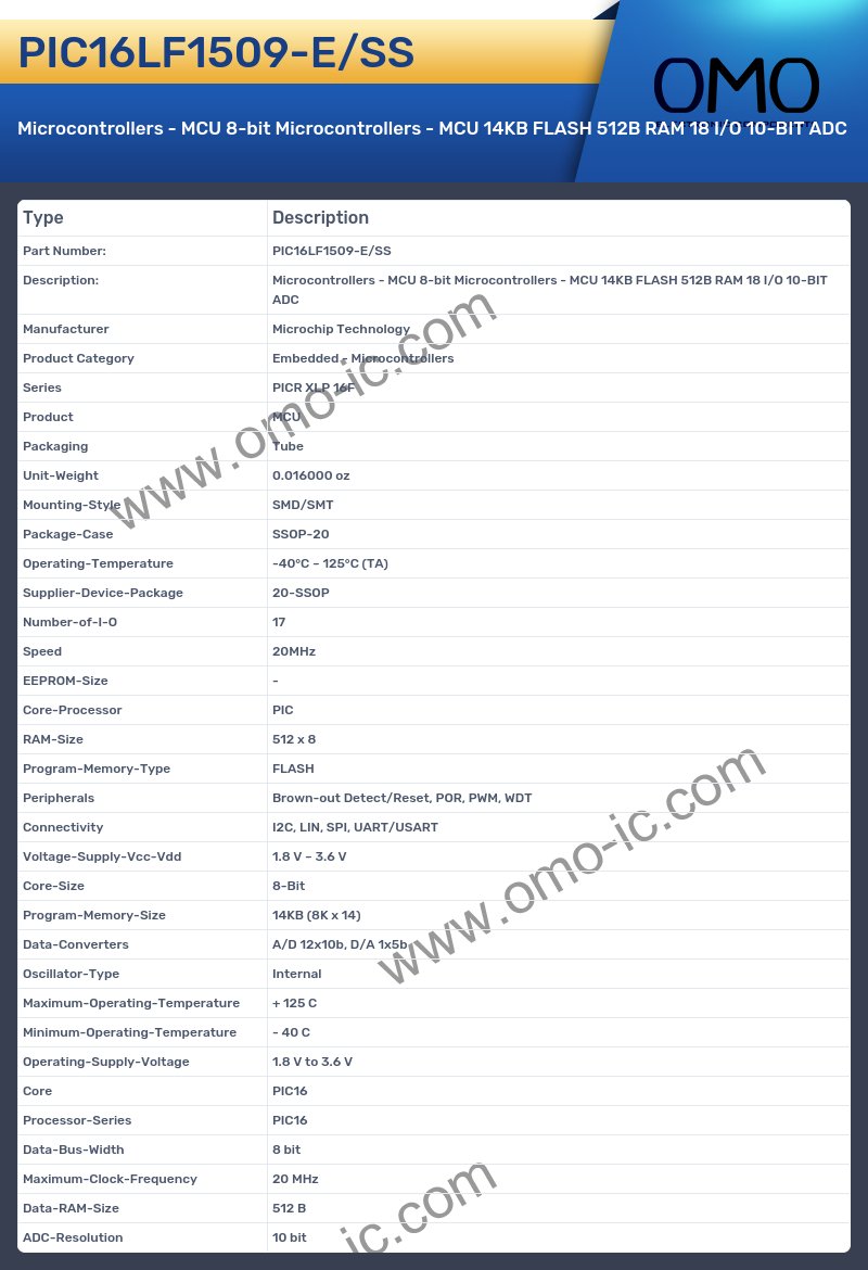 PIC16LF1509-E/SS