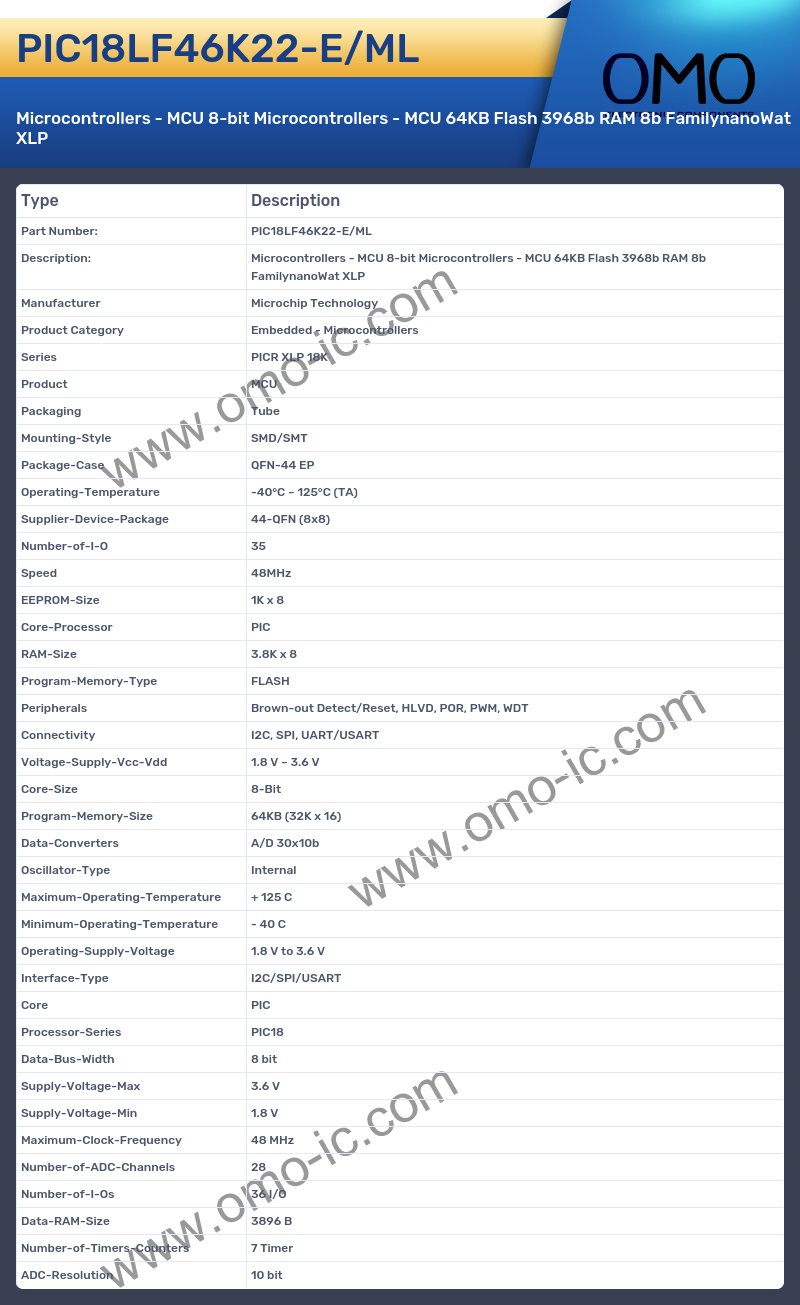PIC18LF46K22-E/ML