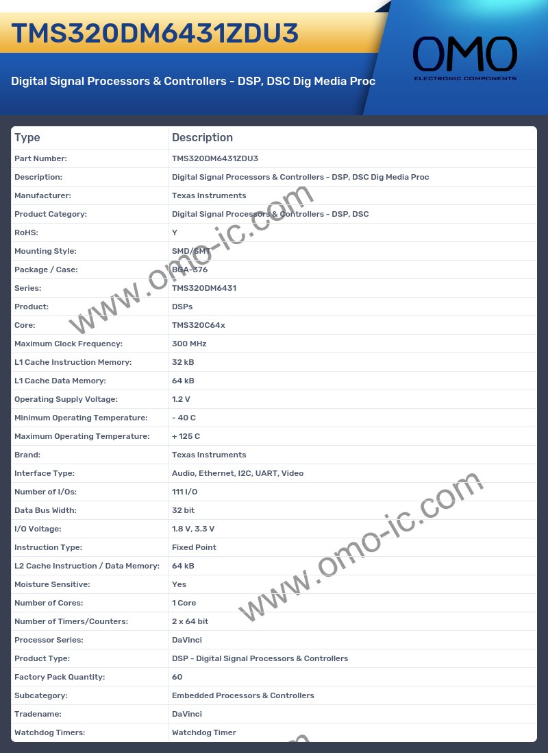 TMS320DM6431ZDU3