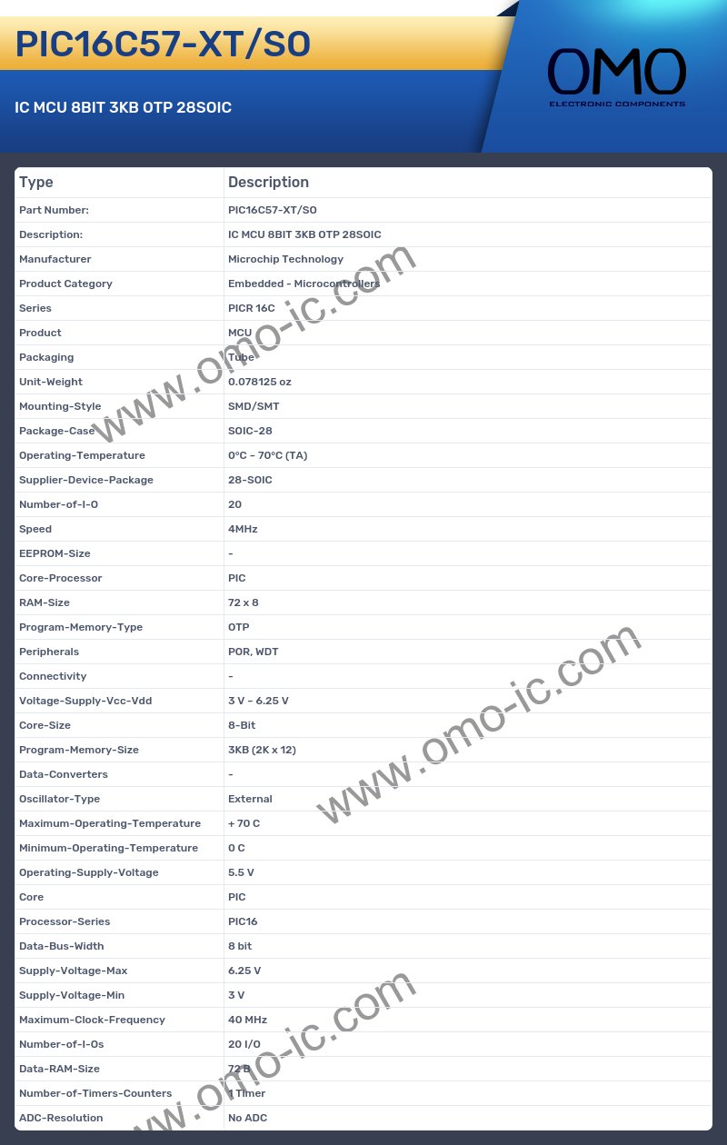 PIC16C57-XT/SO