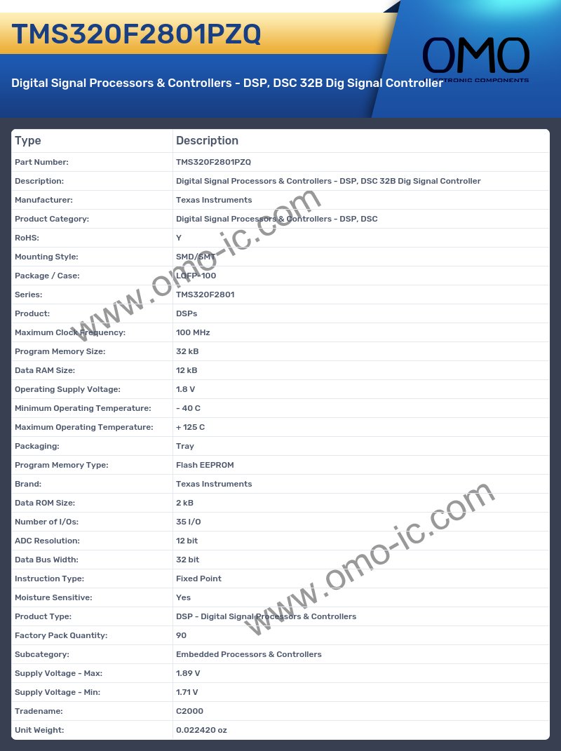 TMS320F2801PZQ
