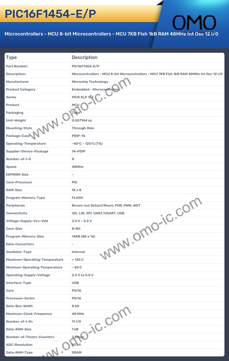 PIC16F1454-E/P