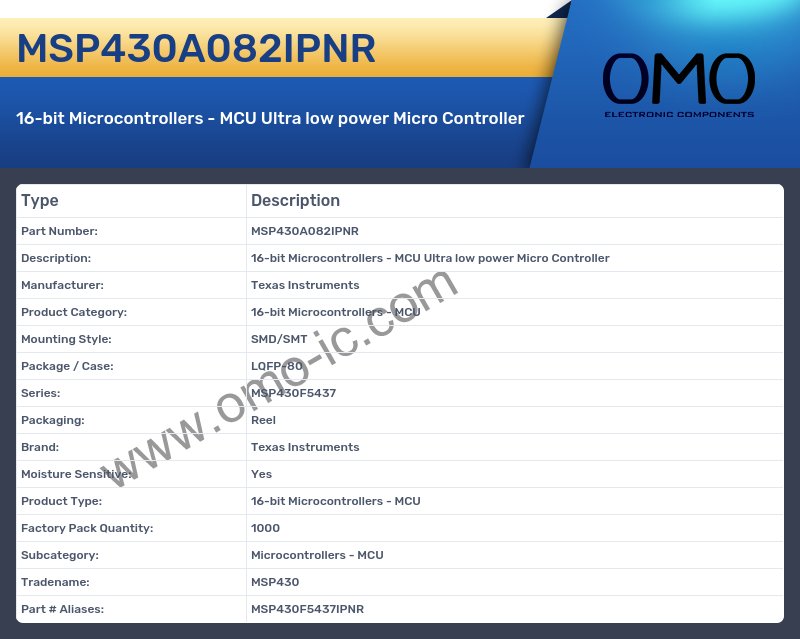 MSP430A082IPNR