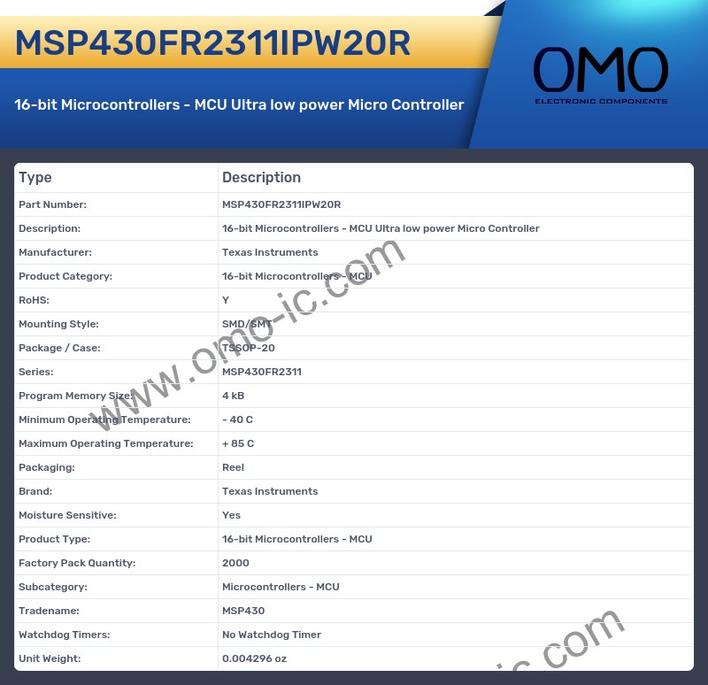 MSP430FR2311IPW20R