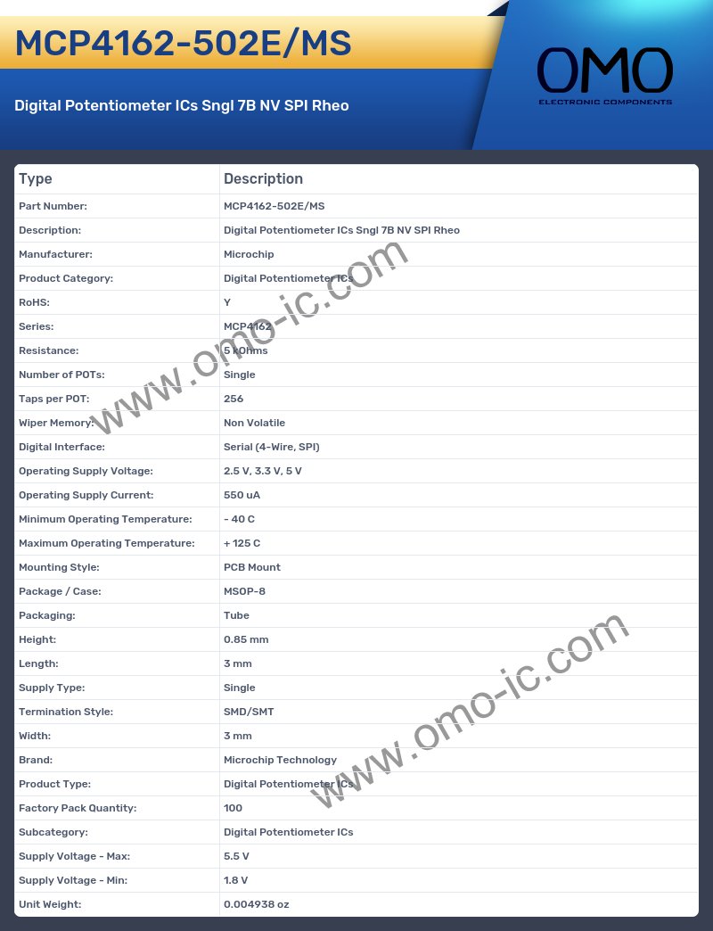 MCP4162-502E/MS
