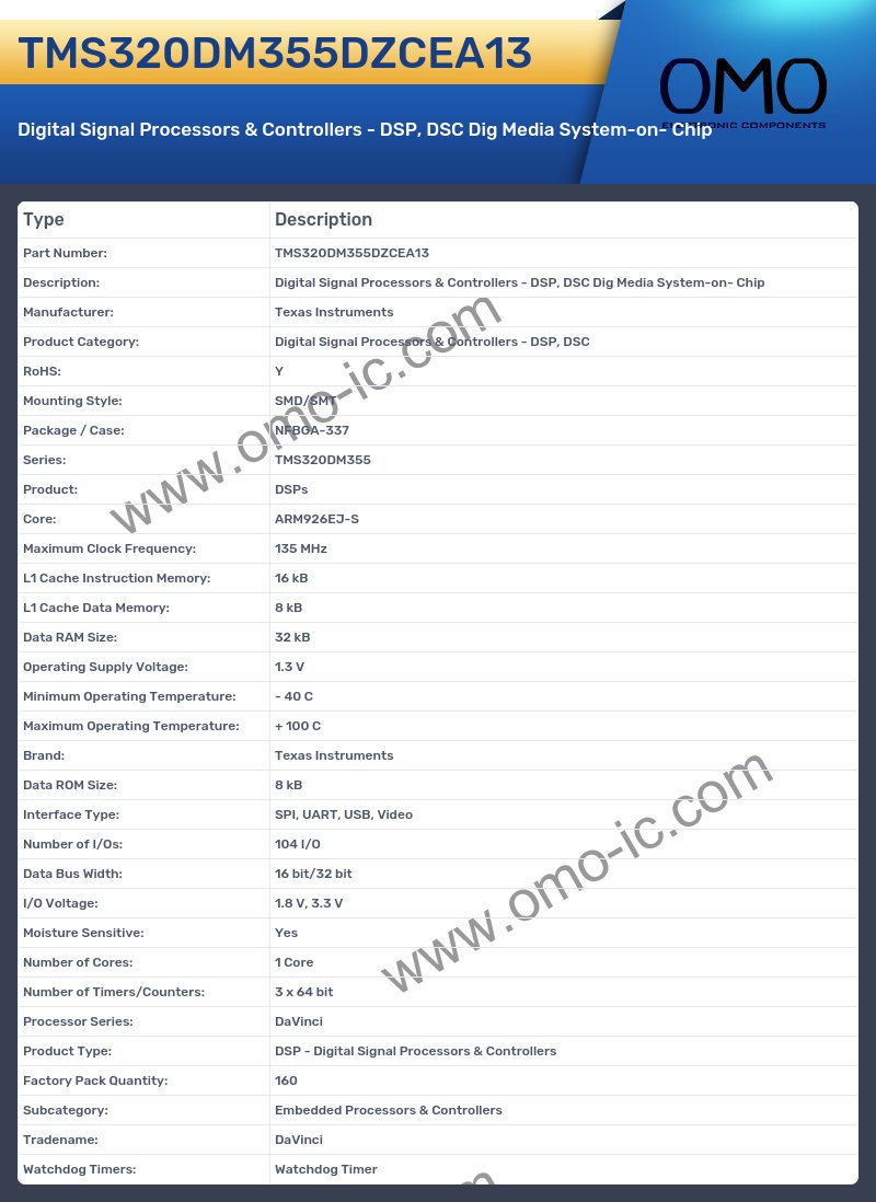 TMS320DM355DZCEA13