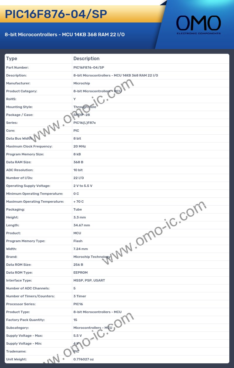 PIC16F876-04/SP