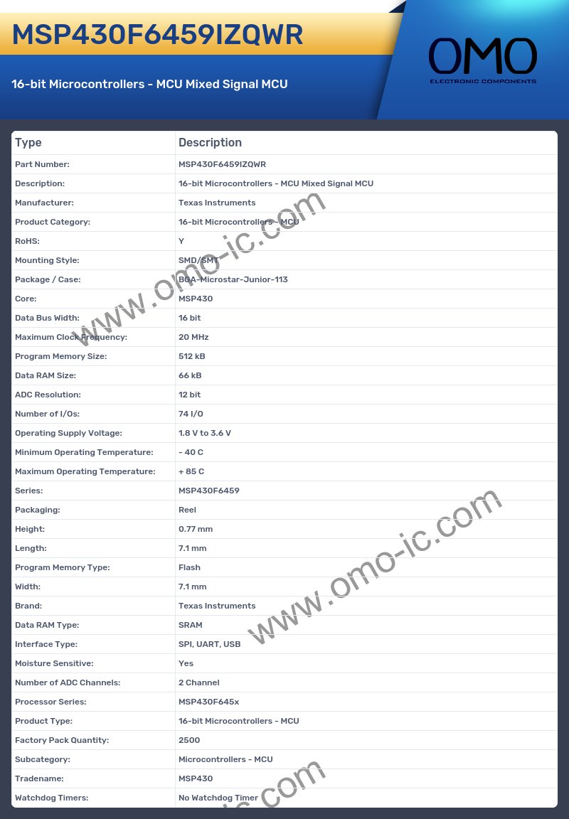 MSP430F6459IZQWR
