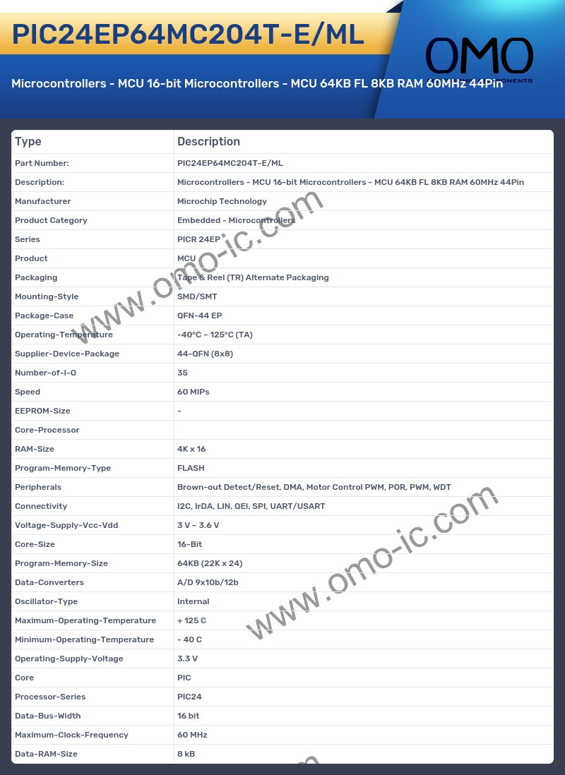PIC24EP64MC204T-E/ML