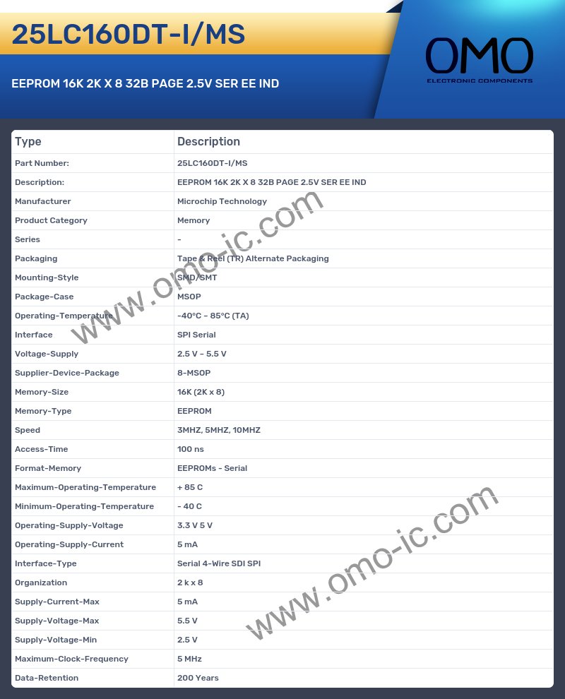 25LC160DT-I/MS