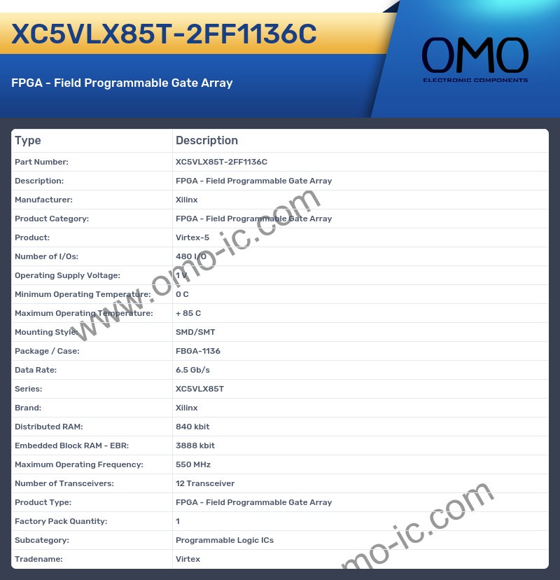 XC5VLX85T-2FF1136C