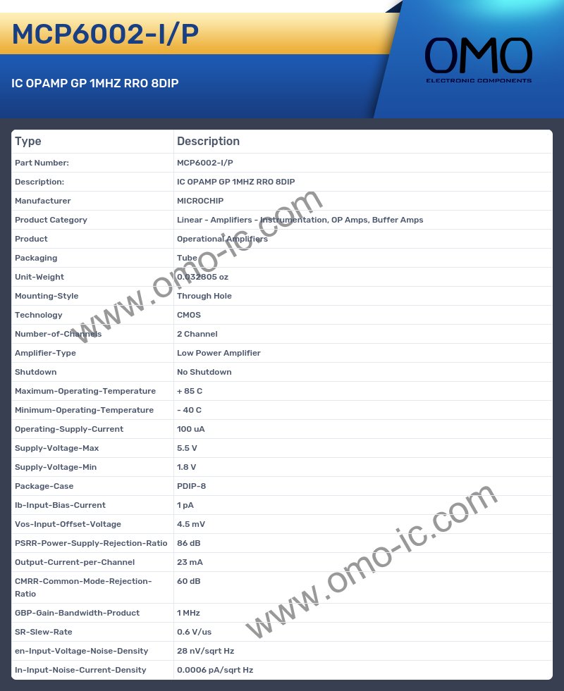 MCP6002-I/P