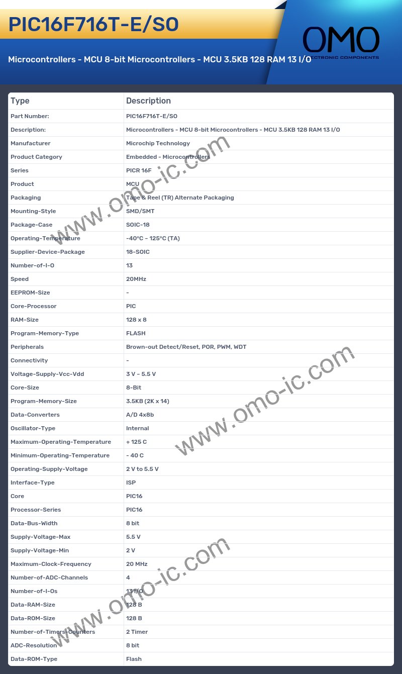 PIC16F716T-E/SO