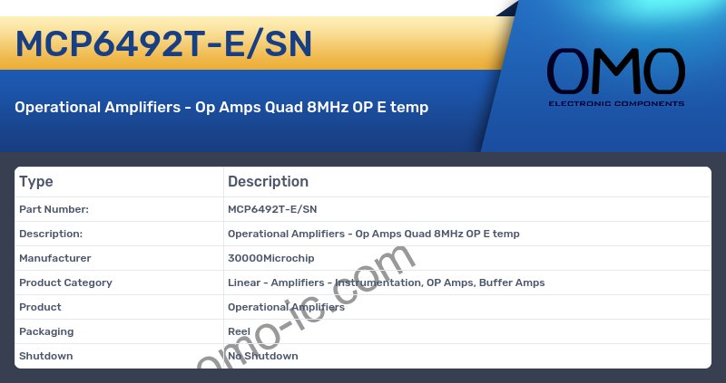 MCP6492T-E/SN