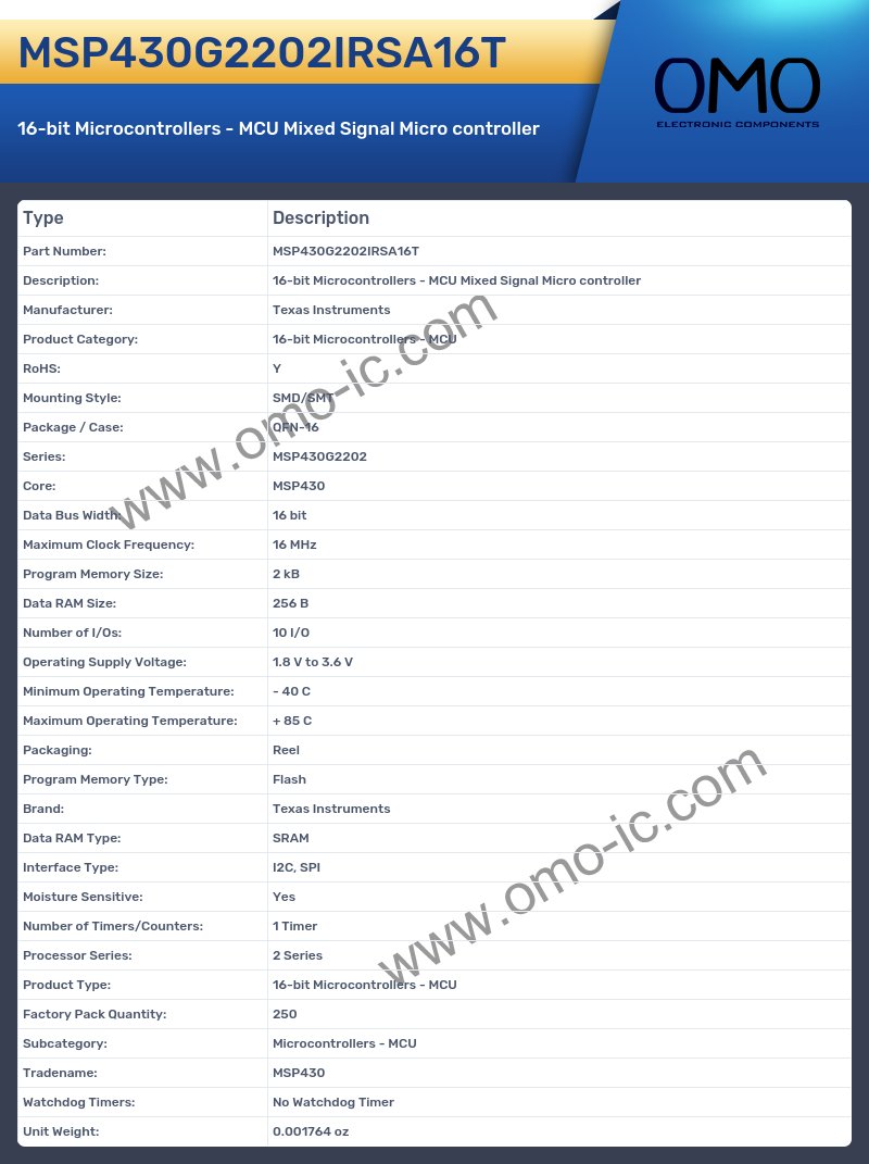 MSP430G2202IRSA16T