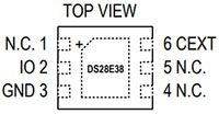 DS28E38 DeepCover® Secure ECDSA Authenticator